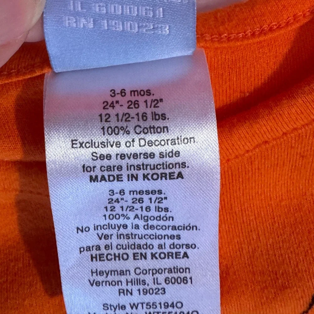 Vintage Disney Baby Embroidered Tigger Orange Sleeper Gown 3-6 Months Early 90s